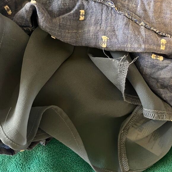 American Eagle Outfitters Tropicalcore Casual Blue w/White Specks Romper SZ XS - Picture 4 of 7